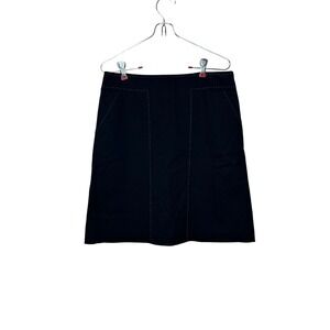 J. McLaughin‎ Women's Skirt Lined Casual A-Line Mini Stitch Stretch Black Size 2